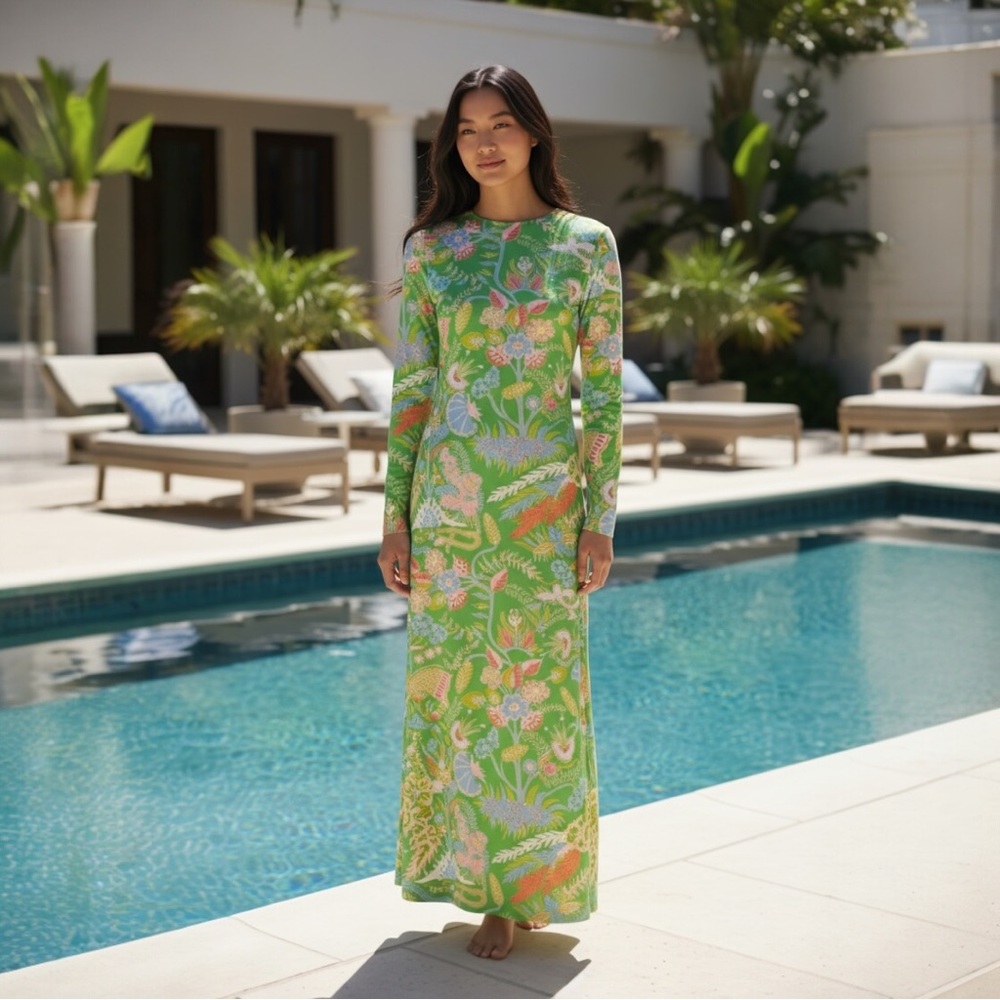 CK Bradley Ashton Maxi Dress in Eden Lime | Size XS